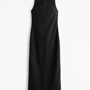 Abercrombie & Fitch High-neck linen-blend maxi dress